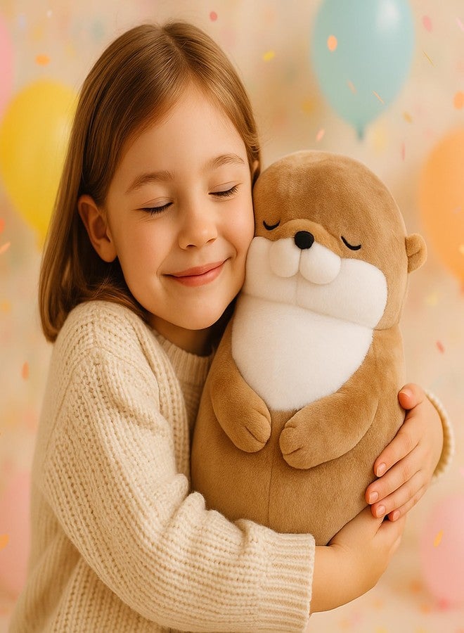WEIGEDU Otter Stuffed Animals Sleeping Plush Toys with Embroidered Eyes for Boy Girl Kids Birthday Christmas Bedtime Gifts, 12 inches - Image 4